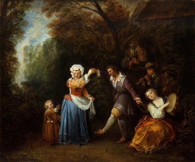 The Country Dance by Jean Antoine Watteau